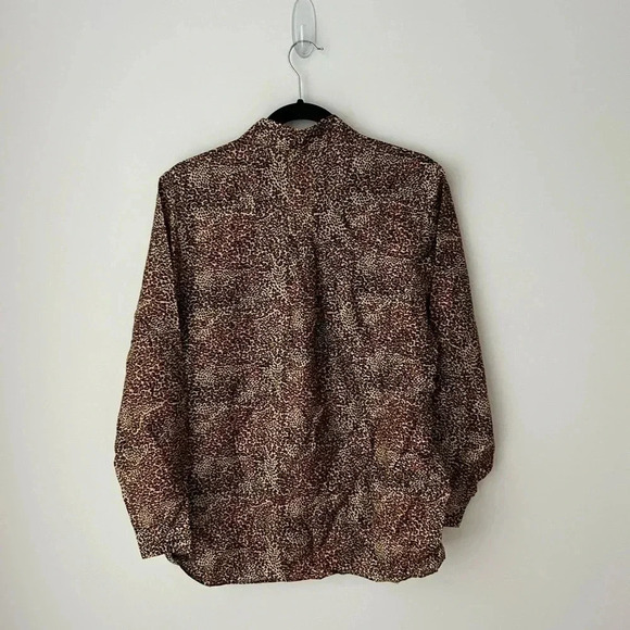 Vintage animal print  100% silk blouse - Picture 10 of 12